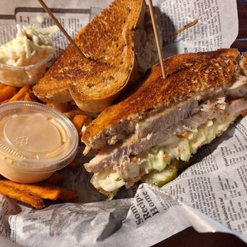 Whiskers Saloon - The Rachel (turkey reuben) with sweet potato fries - Comfort Food Near Me - Ocean City, Maryland Whiskers Saloon - The Rachel (turkey reuben) with sweet potato fries - Comfort Food Near Me - Ocean City, Maryland