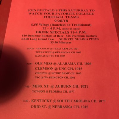 Menu photo 3 Buffalo's Macon, GA