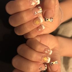 Acrylic with gel and hand drawn design.