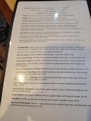 Menu photo 1 The Sawmill Cafe Wilmington, NC Menu photo 1 The Sawmill Cafe Wilmington, NC