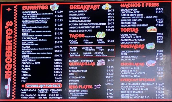 Menu photo 2 Rigoberto's Albany, OR Menu photo 2 Rigoberto's Albany, OR