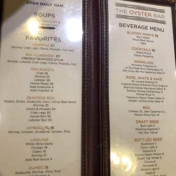 The Oyster Bar - Menu - Bars Near Me - Stateline, Nevada The Oyster Bar - Menu - Bars Near Me - Stateline, Nevada