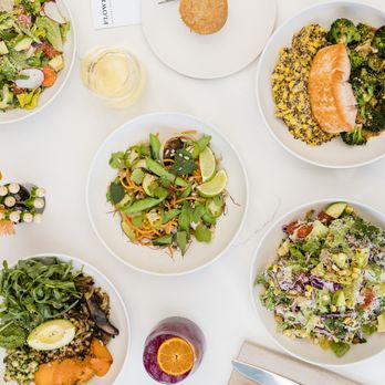 Flower Child - a variety of salads and drinks - Salad Near Me - Plano, Texas