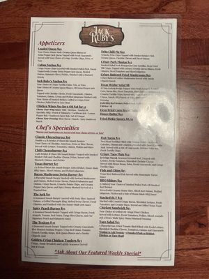 Menu photo 6 Jack Ruby's Saloon & Grill Dallas, TX