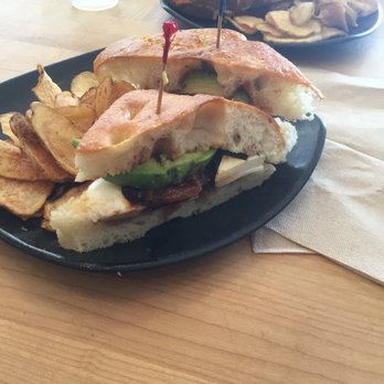La Farm Bakery - Mediterranean on focaccia, added avocado - Bakeries Near Me - Cary, North Carolina