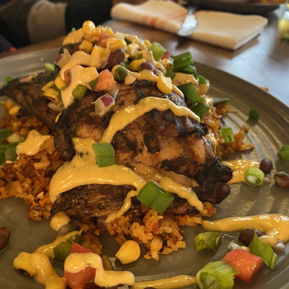 Center Square Grill - Jamaican Jerk Chicken Thighs - New American Near Me - East Longmeadow, Massachusetts
