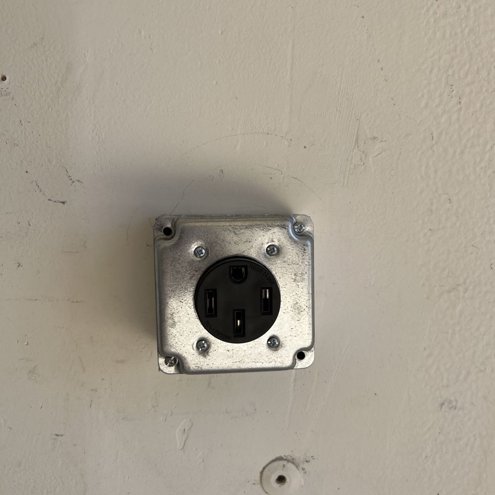 Nicks Electric - Nema 14-50 outlet surface mounted as requested. - Electricians Near Me Nicks Electric - Nema 14-50 outlet surface mounted as requested. - Electricians Near Me