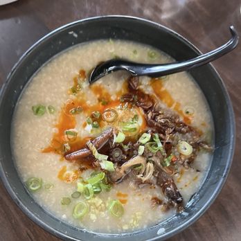 Onefold - Duck congee - Breakfast & Brunch Near Me - Denver, Colorado Onefold - Duck congee - Breakfast & Brunch Near Me - Denver, Colorado