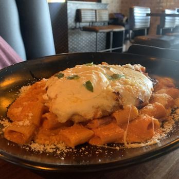 Tap 42 - Kendall - Burrata chicken parm pasta - New American Near Me - Miami, Florida Tap 42 - Kendall - Burrata chicken parm pasta - New American Near Me - Miami, Florida