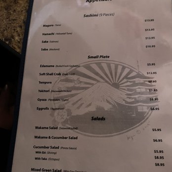 Sakura Japanese Restaurant - Menu - appetizers - Sushi Bars Near Me - Monterey, California