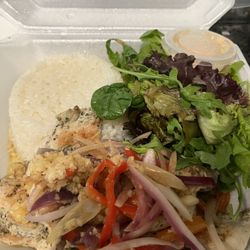 Mesa Latina Food Truck - Grilled chicken with white rice (beans not pictured)
