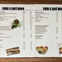 Code C Cafe - Food Menu 5/24/2025
