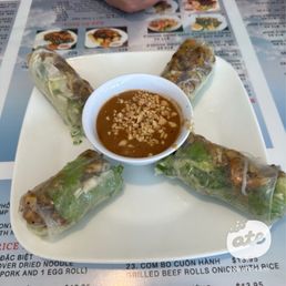 Summer Spring Rolls with Peanut Sauce Summer Spring Rolls with Peanut Sauce