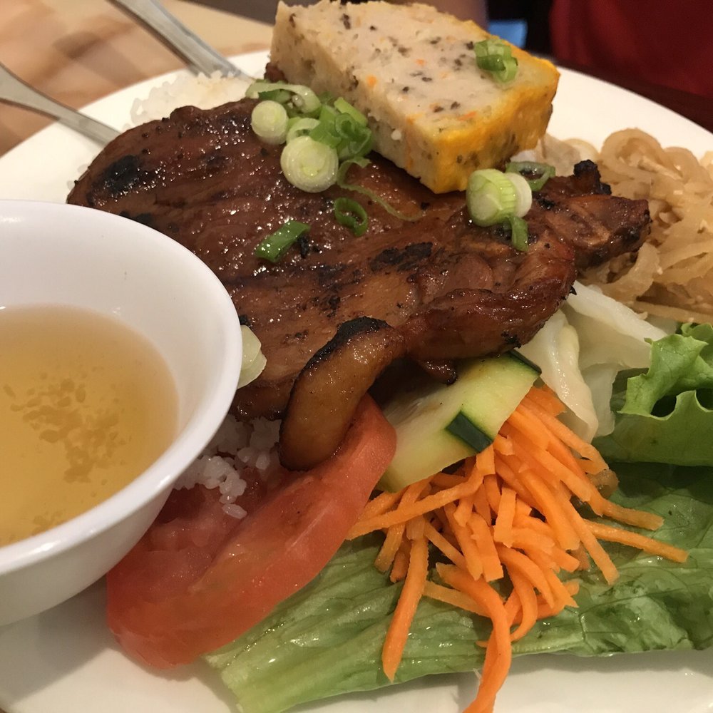 Mi La Cay - broken rice with grilled pork and meatloaf - Vietnamese Near Me - Silver Spring, Maryland