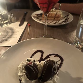 Sam & Luca Italian Bistro - Chocolate covered strawberries & drunk in love martini - Italian Near Me - Mesa, Arizona