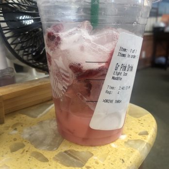 Starbucks - Pink drink w/ "light ice" - Coffee & Tea Near Me - Destin, Florida Starbucks - Pink drink w/ "light ice" - Coffee & Tea Near Me - Destin, Florida