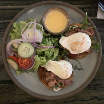 Chestnut - Capicola Benedict ~ pesto hollandaise is AWESOME!! - New American Near Me - Asheville, North Carolina Chestnut - Capicola Benedict ~ pesto hollandaise is AWESOME!! - New American Near Me - Asheville, North Carolina