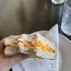 The Granary - Ham and cheese sadwich (typo intentional). yes there is a bite out of it but only bc i ended up just rage eating the whole depressing thing