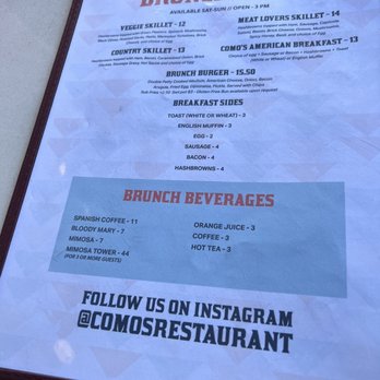 COMO's Restaurant - Brunch menu. Mimosa tower!?!? - Pizza Near Me - Ferndale, Michigan COMO's Restaurant - Brunch menu. Mimosa tower!?!? - Pizza Near Me - Ferndale, Michigan