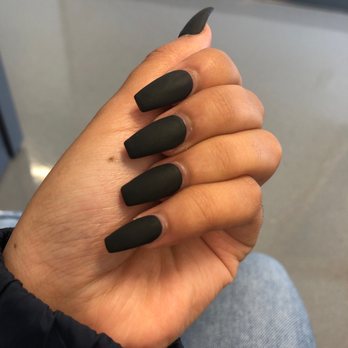 Ryna's Nails - Acrylic matte black - Nail Technicians Near Me - Etobicoke, Ontario