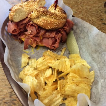 Solly's Bagelry - Pastrami sandwich on a sesame seed bagel - Delis Near Me - Vancouver, British Columbia Solly's Bagelry - Pastrami sandwich on a sesame seed bagel - Delis Near Me - Vancouver, British Columbia