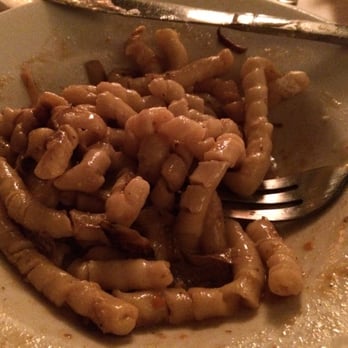 Bullfinchs - Looks like worms.  Weak stomach?  Avoid the Bolognese.  Management may want to find another form of pasta for this dish! - New American Near Me - Sudbury, Massachusetts