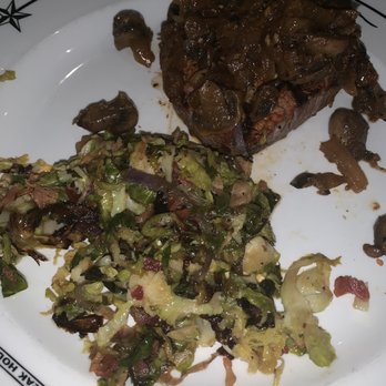 Saltgrass Steak House - Smothered tenderloin with brussel sprouts - Steakhouses Near Me - Laughlin, Nevada