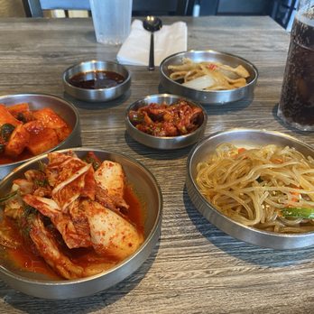 Woomiok - Various banchan ... loved the rice noodles - Korean Near Me - San Diego, California
