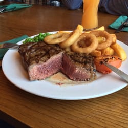 The  Little Owl - Steak was very thick so medium rare was more like rare. Most of it was ok apart from the fat and the sinew bits