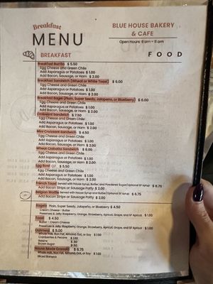 Menu photo 1 Blue House Bakery & Cafe Carlsbad, NM