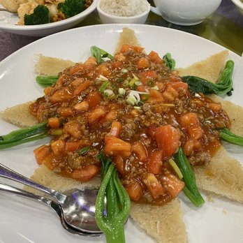 Golden Palace - Minced Beef with Tomato Pan Fried Mei Fun - Dim Sum Near Me - Brooklyn, New York