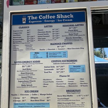 The Coffee Shack - menú (June 2024) - Coffee & Tea Near Me - Campbell, California