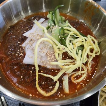 Yoon Busan Gukbap - Spicy cold noodles - Korean Near Me - Garden Grove, California