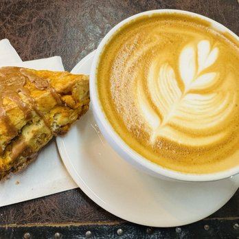 Badfish Coffee & Tea - Cappuccino (butterscotch scone is from Julian's lol) - Coffee & Tea Near Me - Orangevale, California