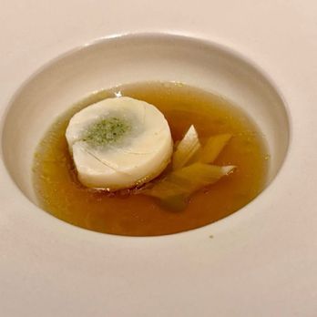 Mixtli - PESCADO MARISQUERÍA DE LA CAPITAL: halibut, sorrel, avocado leaf dashi - Mexican Near Me - San Antonio, Texas Mixtli - PESCADO MARISQUERÍA DE LA CAPITAL: halibut, sorrel, avocado leaf dashi - Mexican Near Me - San Antonio, Texas