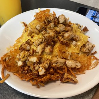 Waffle House - Chicken Melt Hashbrown Bowl - Breakfast & Brunch Near Me - Winston Salem, North Carolina Waffle House - Chicken Melt Hashbrown Bowl - Breakfast & Brunch Near Me - Winston Salem, North Carolina