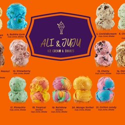 Ali And Juju Ice Cream And Shakes - Our menu