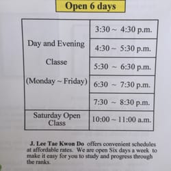 J Lee Tae Kwon, DO - Hours of business