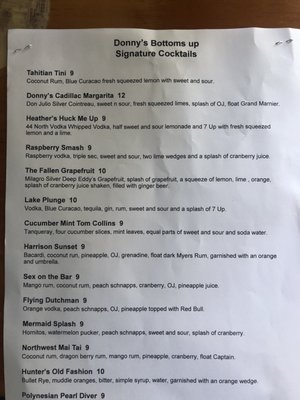 Menu photo 3 Donnie’s Bottoms Up Harrison, ID Menu photo 3 Donnie’s Bottoms Up Harrison, ID