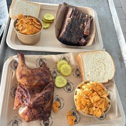 The Stirling Hotel - We got half a pound of chicken and a half a pound of brisket that both came with mac & cheese and bread.