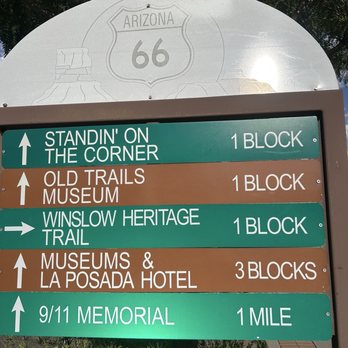 Standin' On A Corner - This helped me find the 9/11 memorial. - Gift Shops Near Me - Winslow, Arizona