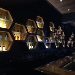The nicely put together artwork for the back of the bar.