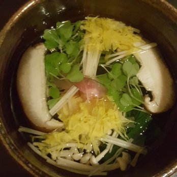 Yoichi's - The clear soup with sea eel soft egg. - Japanese Near Me - Santa Barbara, California