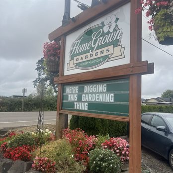 Home Grown Gardens - Flowers and sign - Landscaping Near Me - Corvallis, Oregon Home Grown Gardens - Flowers and sign - Landscaping Near Me - Corvallis, Oregon
