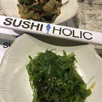 Sushiholic Arcadia - Sesame okra and seaweed salad appetizers - Sushi Bars Near Me - Phoenix, Arizona Sushiholic Arcadia - Sesame okra and seaweed salad appetizers - Sushi Bars Near Me - Phoenix, Arizona