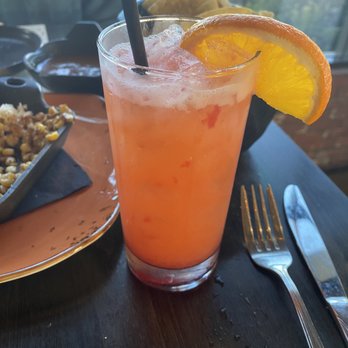 Descanso - Olvera Street Marg - House Infused Serrano Chile Tequila, Agave, Tangerine, Lime and Raspberry Shrub - Mexican Near Me - Costa Mesa, California