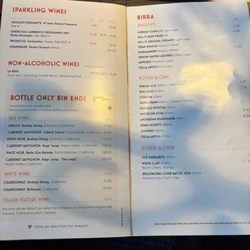 The Beverage Menu