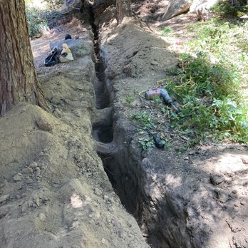 Ray's Plumbing - 78 foot long trench, 32 inches deep for water main - Plumbing Near Me Ray's Plumbing - 78 foot long trench, 32 inches deep for water main - Plumbing Near Me