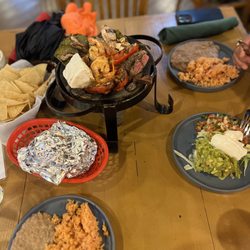 La Pizca Mexican Grill & Cantina - Molcajete mix for 2 shrimp beef chicken nopales . Queso