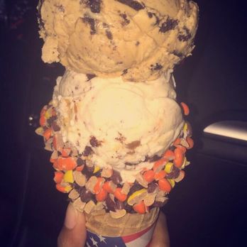 Dairy Delight - A SMALL Specialty Cone with Coffee Oreo (the GOAT) and Totally Turtle Ice Creams. You need this in your life. - Ice Cream & Frozen Yogurt Near Me - Malden, Massachusetts